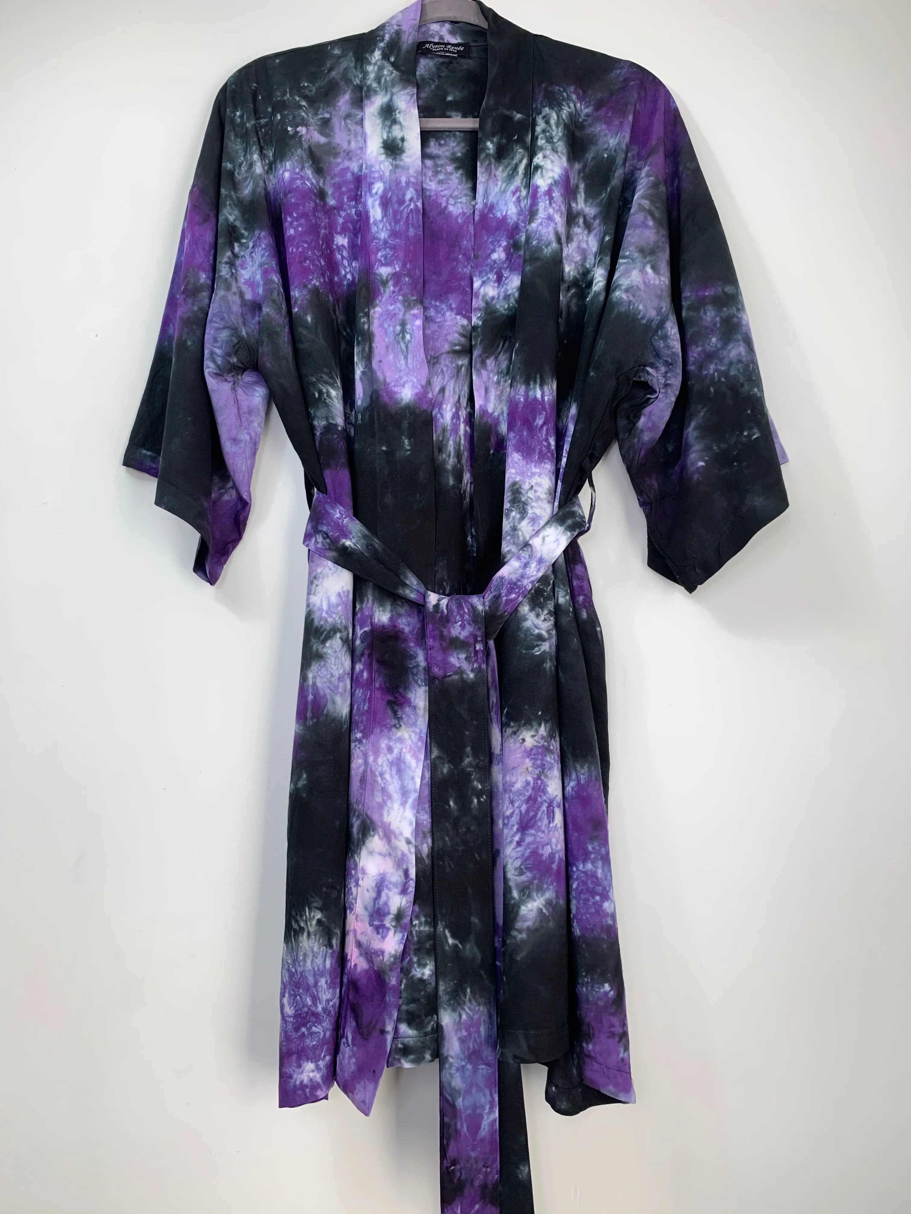 Earthy rainbow kimono robe