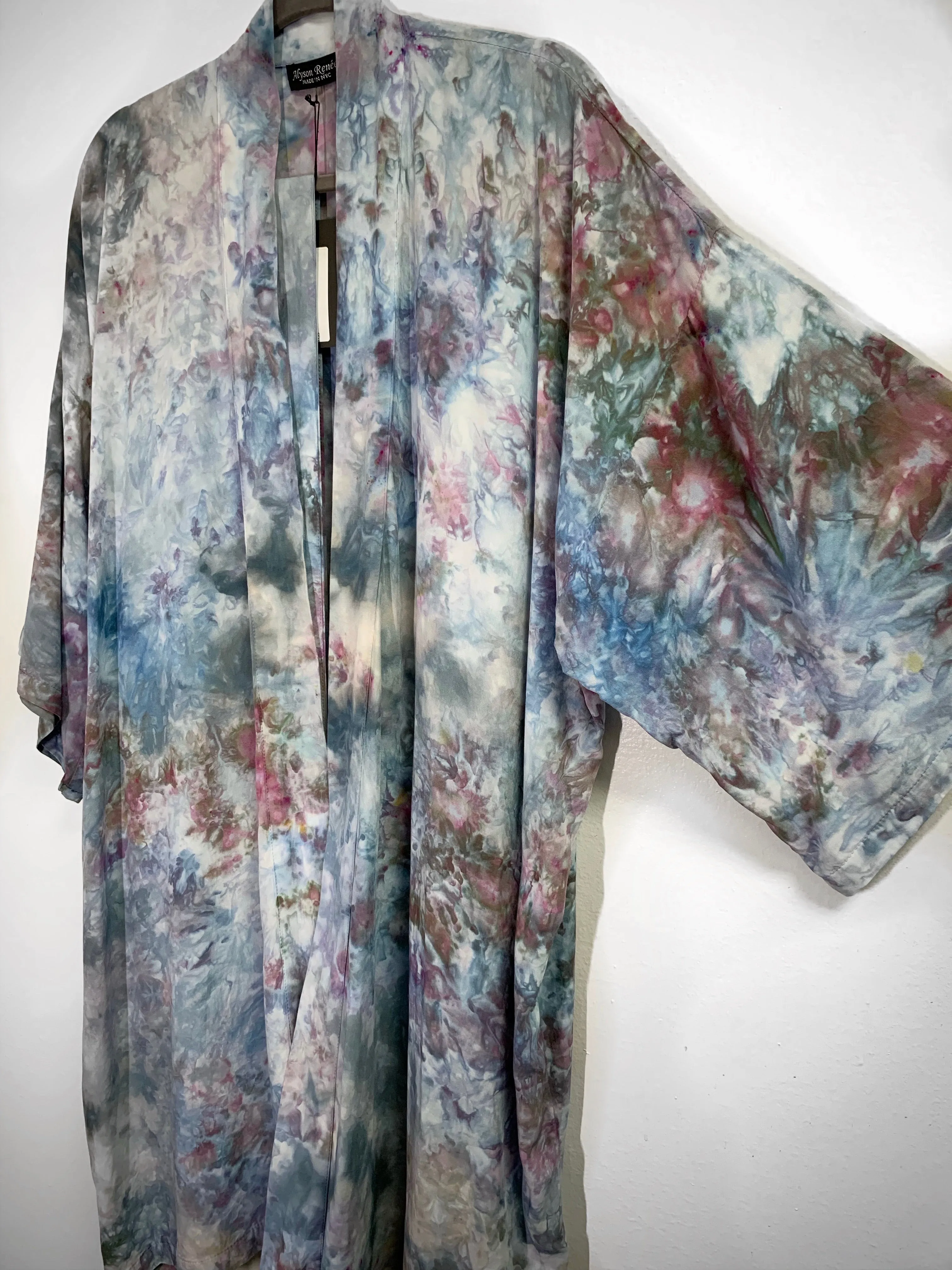 Earthy rainbow kimono robe