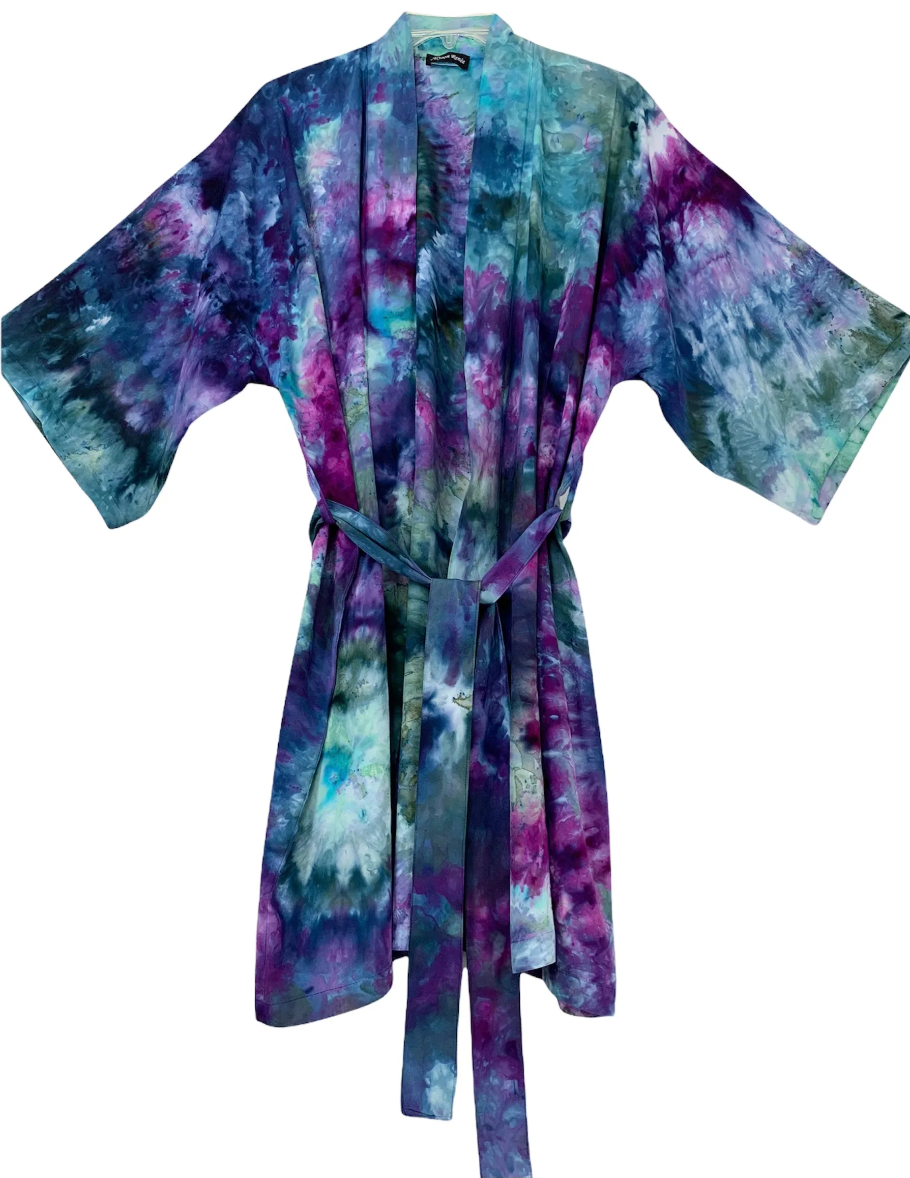 Earthy rainbow kimono robe