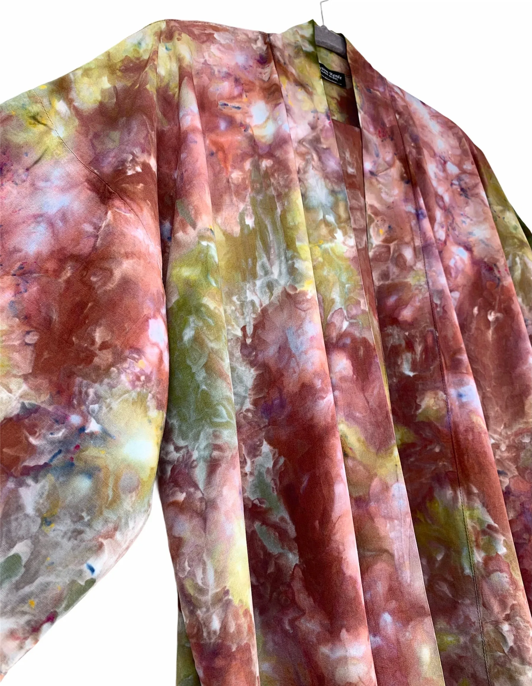 Earthy rainbow kimono robe