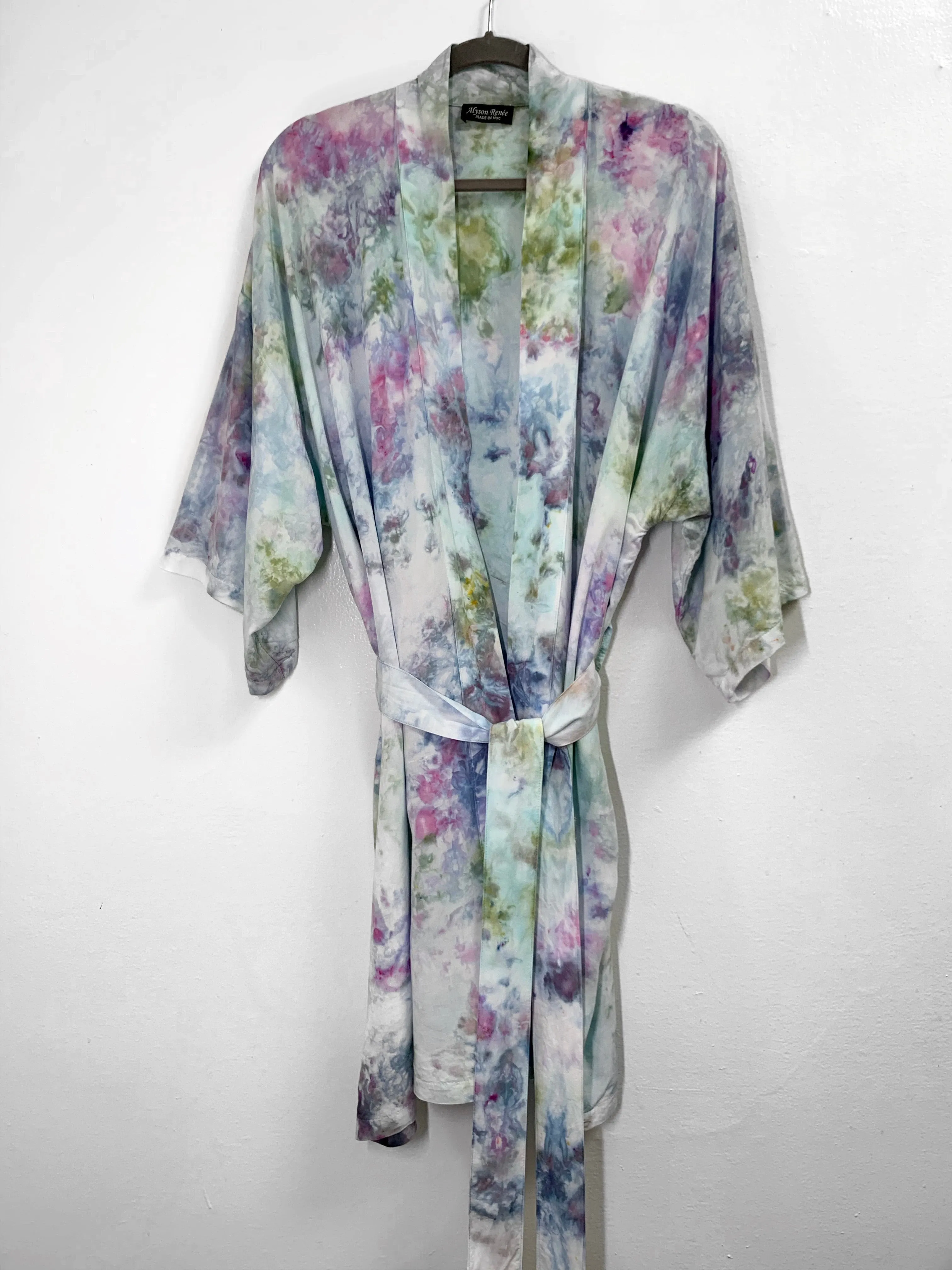 Earthy rainbow kimono robe