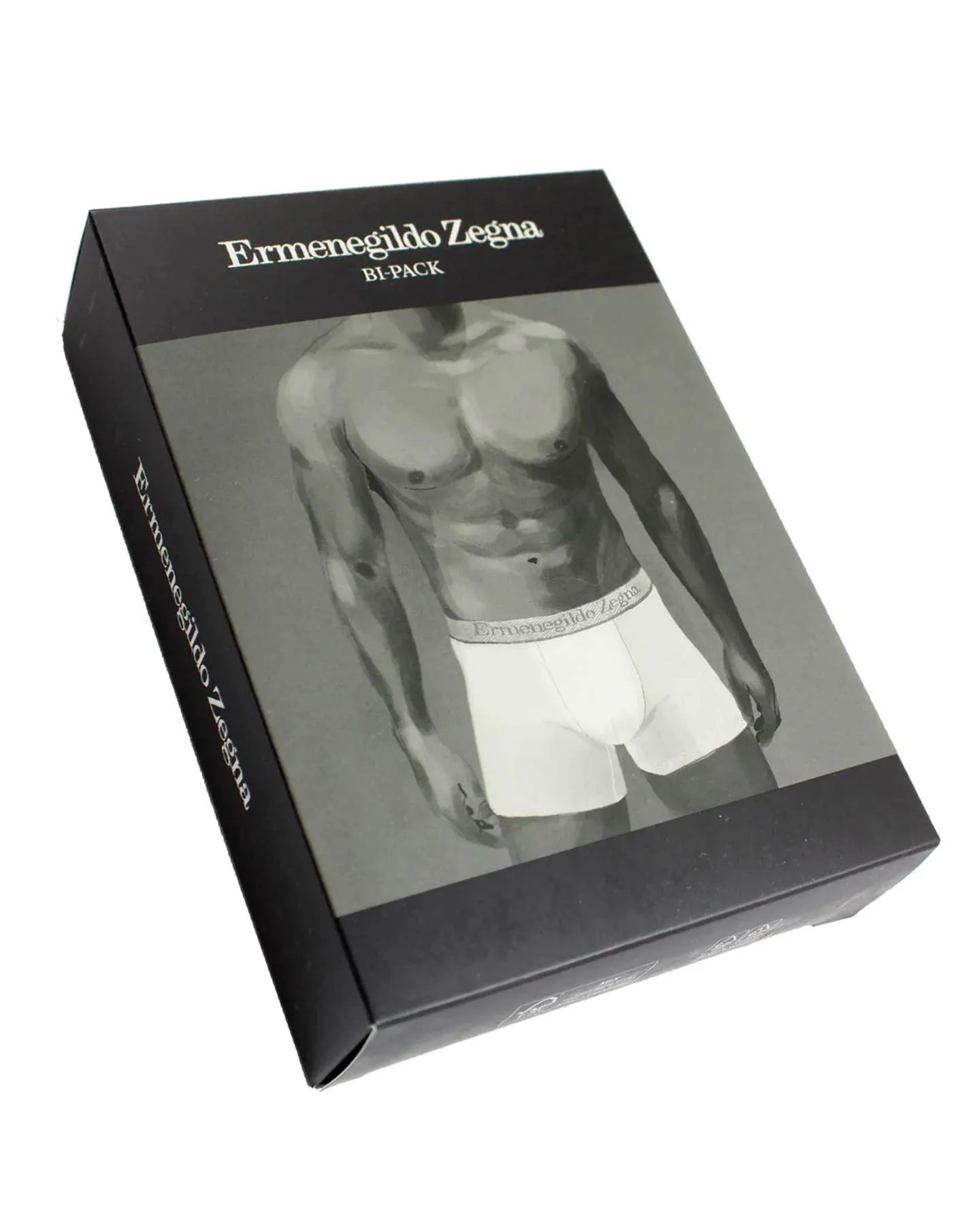 Ermenegildo Zegna Boxer Briefs Gray Men Underwear 2 Pack Stretch Cotton XXL SALE