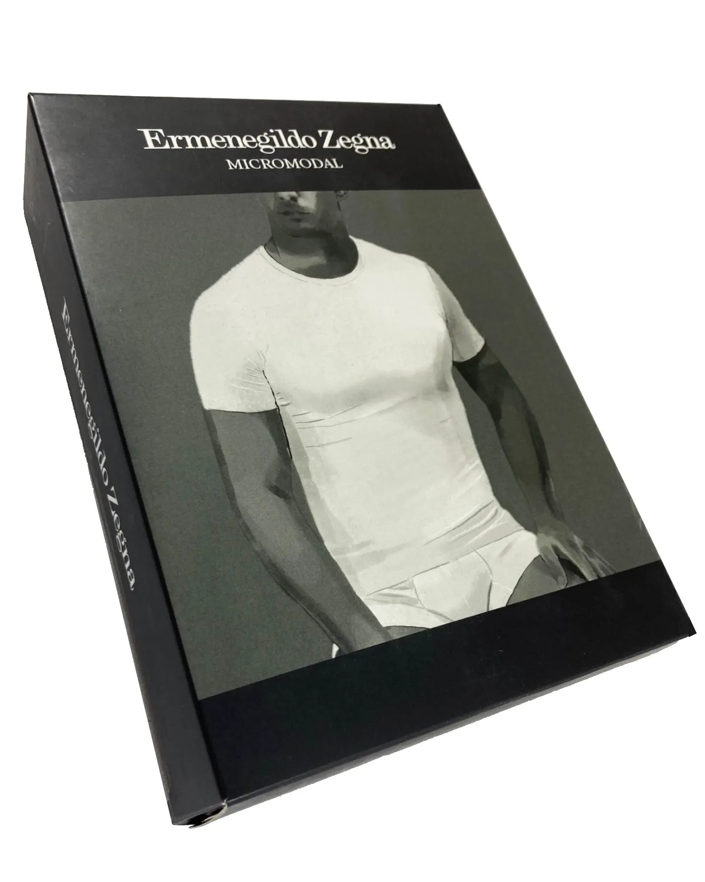 Ermenegildo Zegna T-Shirt Round Neck Black Micromodal M SALE