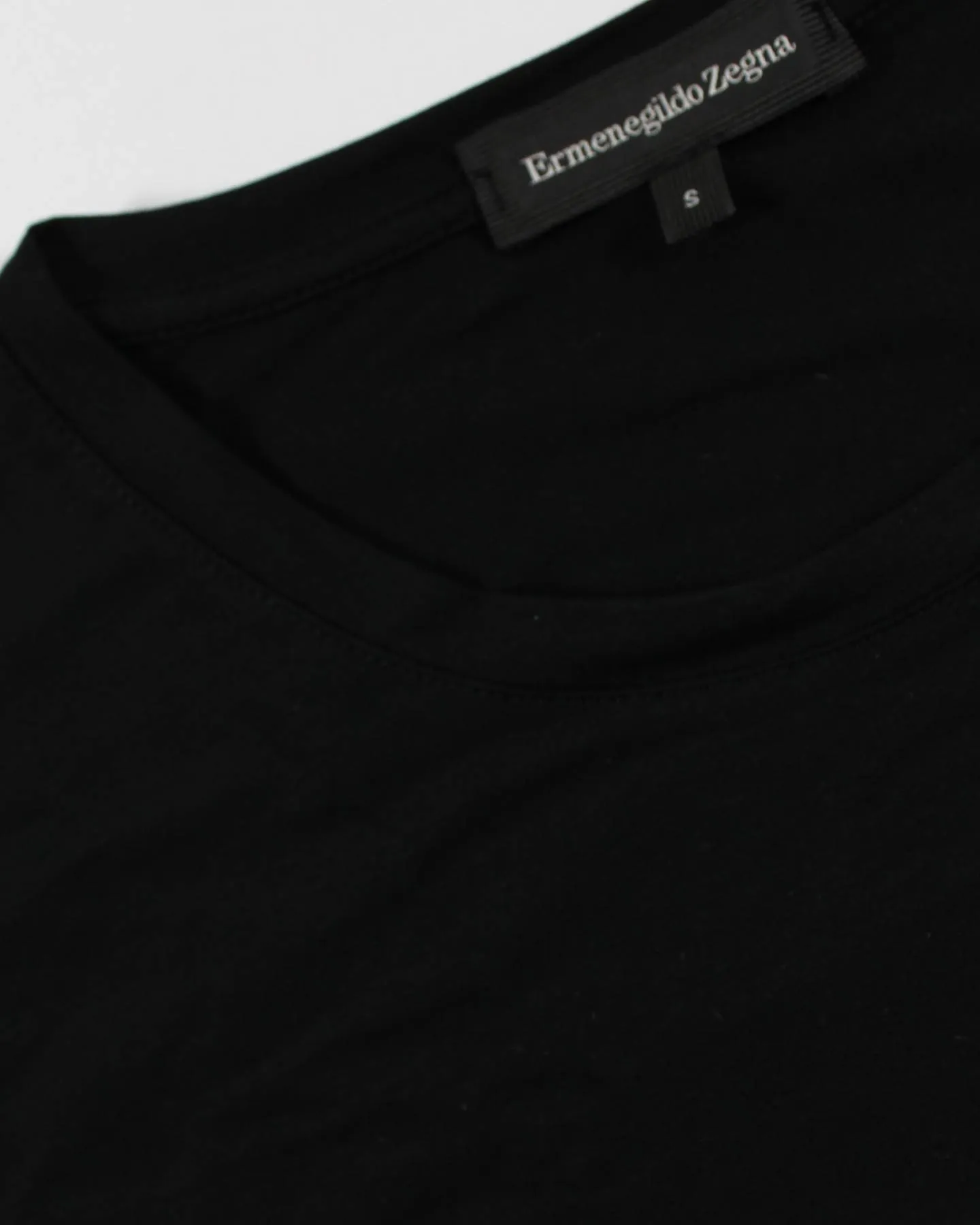 Ermenegildo Zegna T-Shirt Round Neck Black Micromodal M SALE