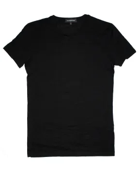 Ermenegildo Zegna T-Shirt Round Neck Black Micromodal M SALE