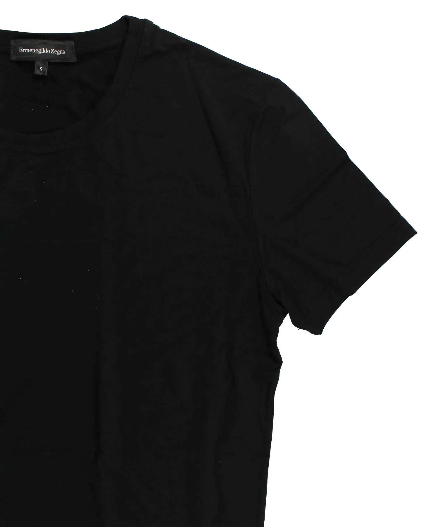 Ermenegildo Zegna T-Shirt Round Neck Black Micromodal M SALE