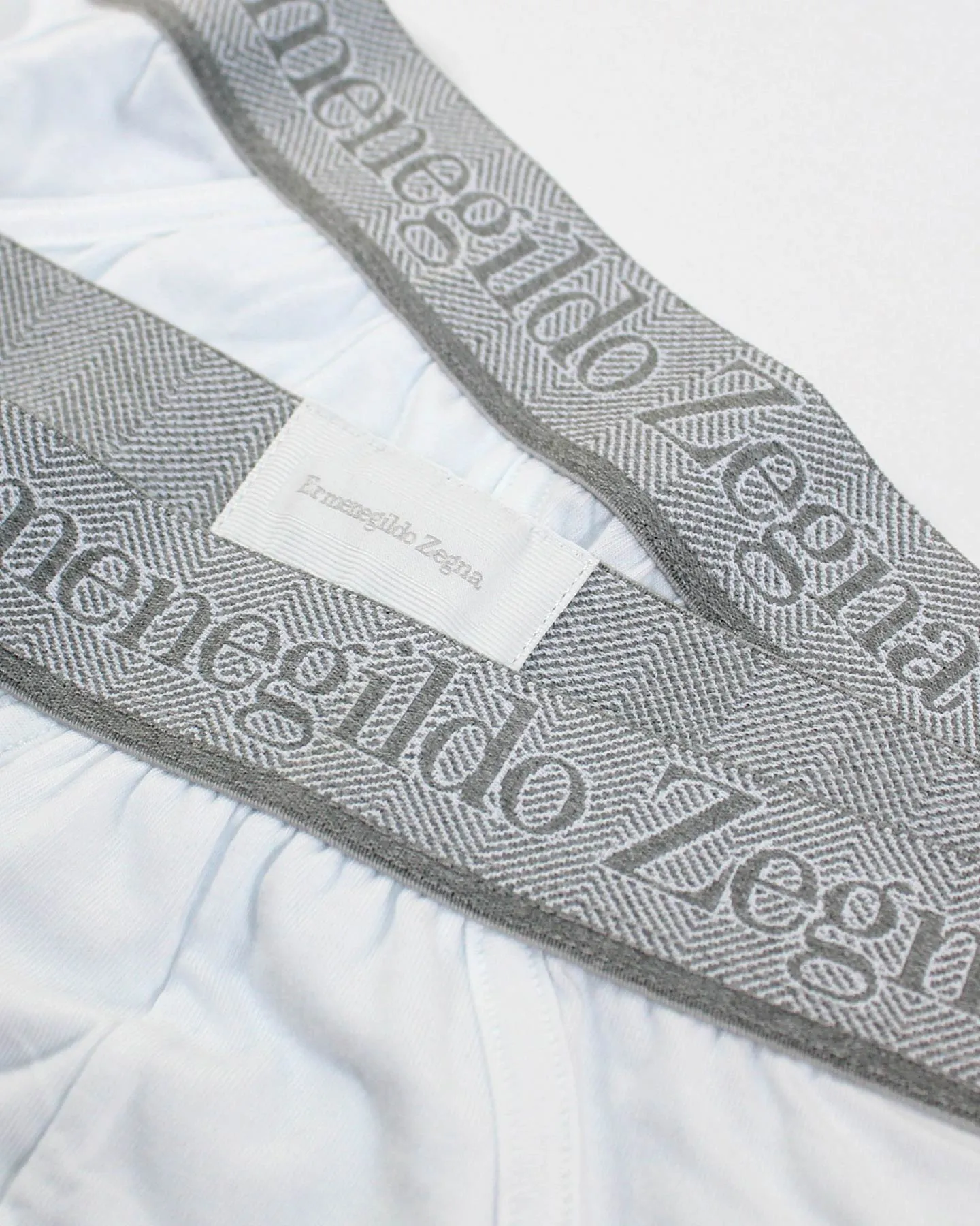 Ermenegildo Zegna Underwear White Stretch Cotton Midi Brief 2 Pack L SALE