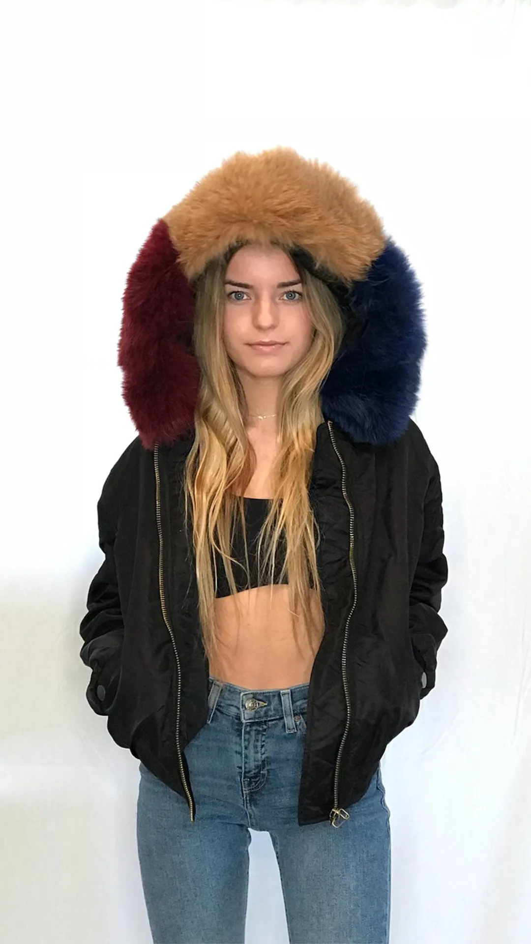Faux Fur Bomber Jacket
