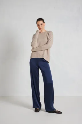 Fifi Crew Cashmere Sweater in Lightweight Beige