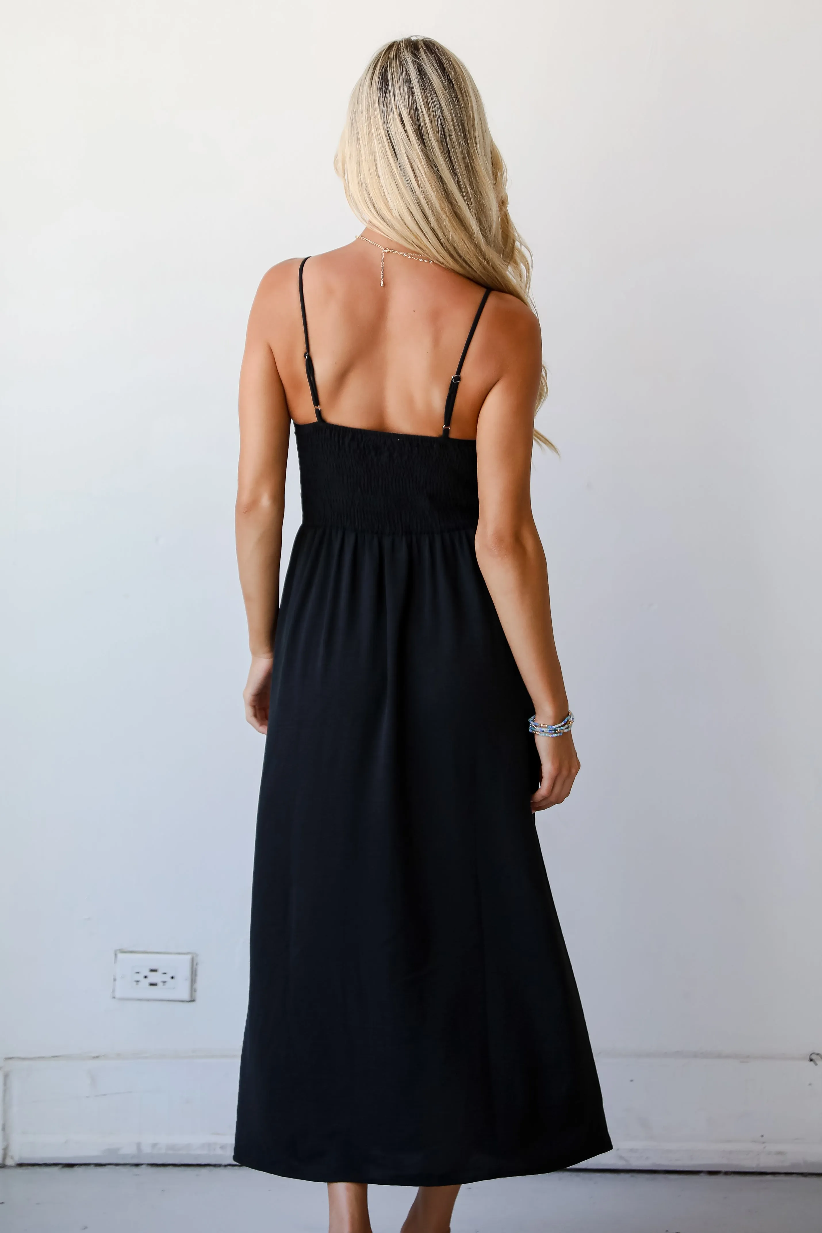 FINAL SALE - Epitome Of Allure Tie-Front Midi Dress