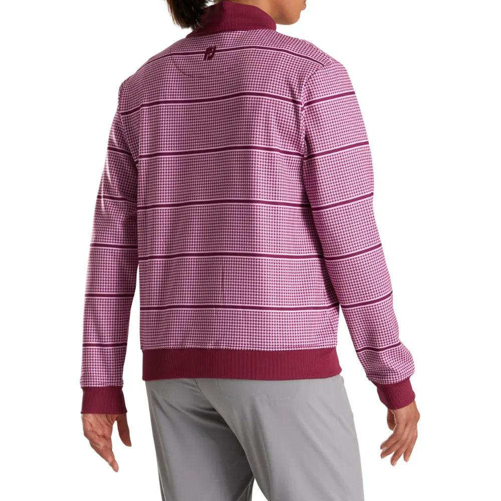 FootJoy Half Zip Houndstooth Print Midlayer Golf Pullover 2022 Women