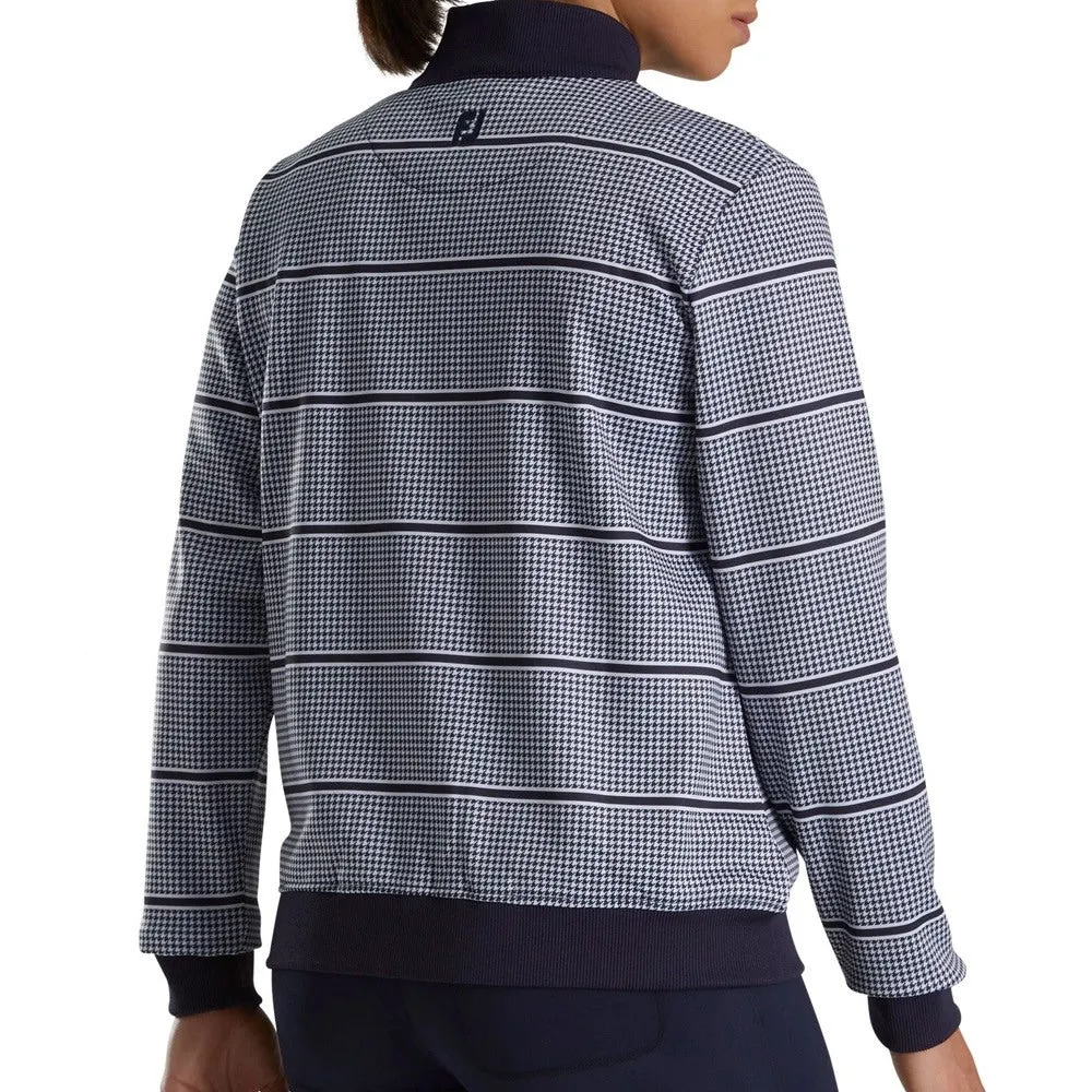 FootJoy Half Zip Houndstooth Print Midlayer Golf Pullover 2022 Women