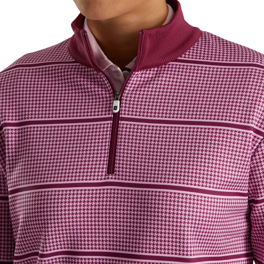 FootJoy Half Zip Houndstooth Print Midlayer Golf Pullover 2022 Women