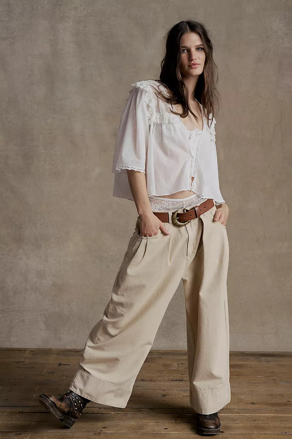 Free People Sweet Talk Chinos Croissant
