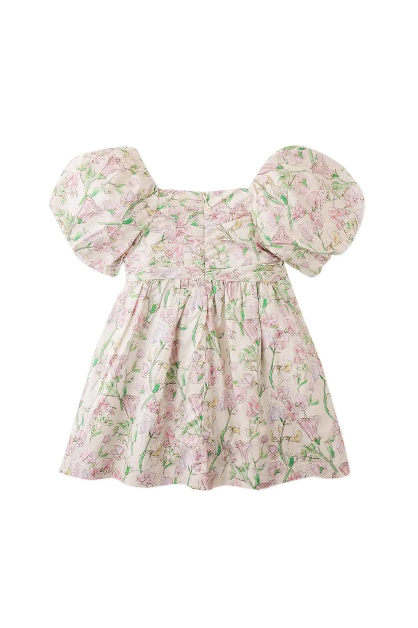 Gingersnaps Floral Print Dress With Ruched On Front Bodice