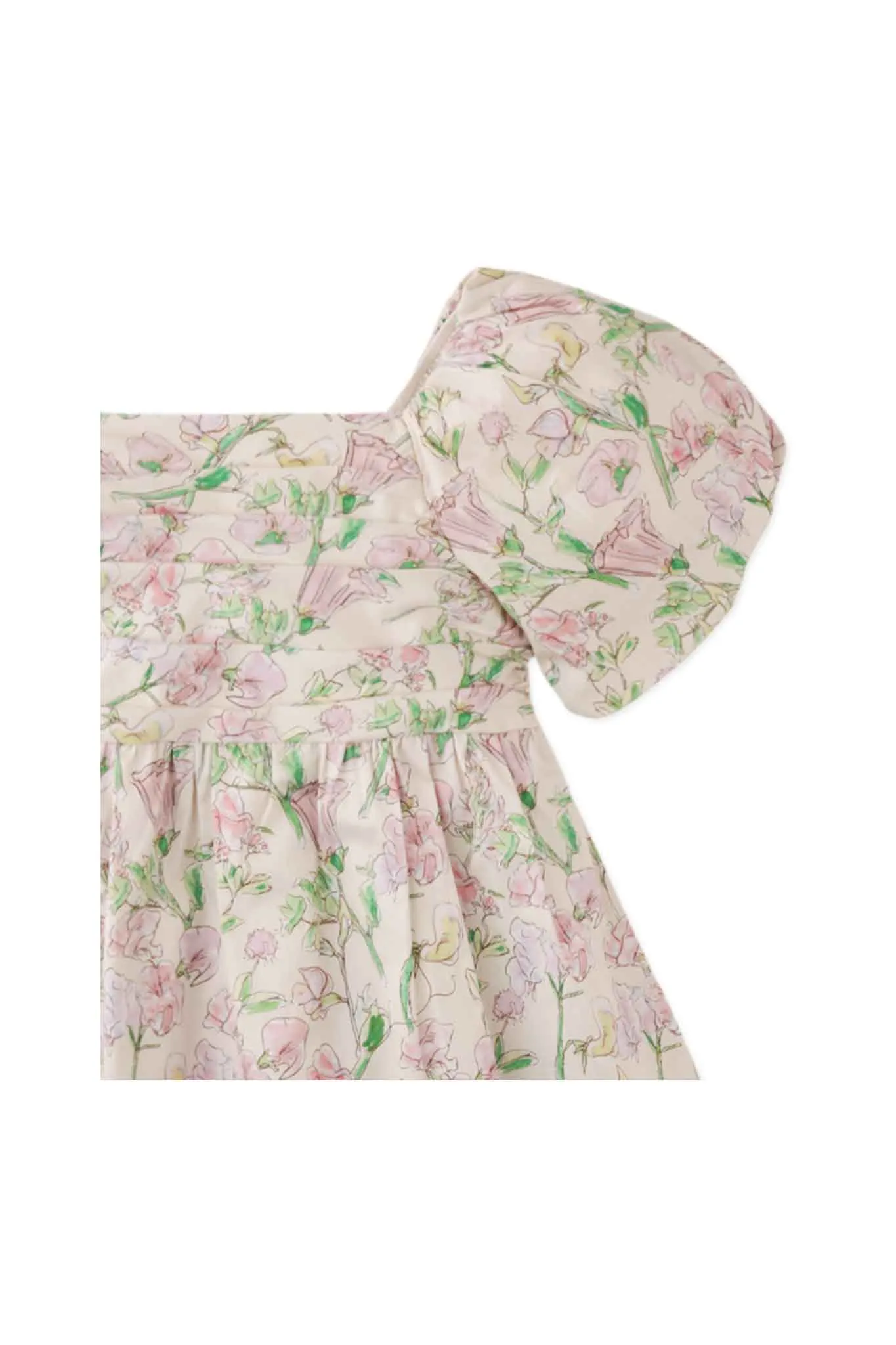 Gingersnaps Floral Print Dress With Ruched On Front Bodice