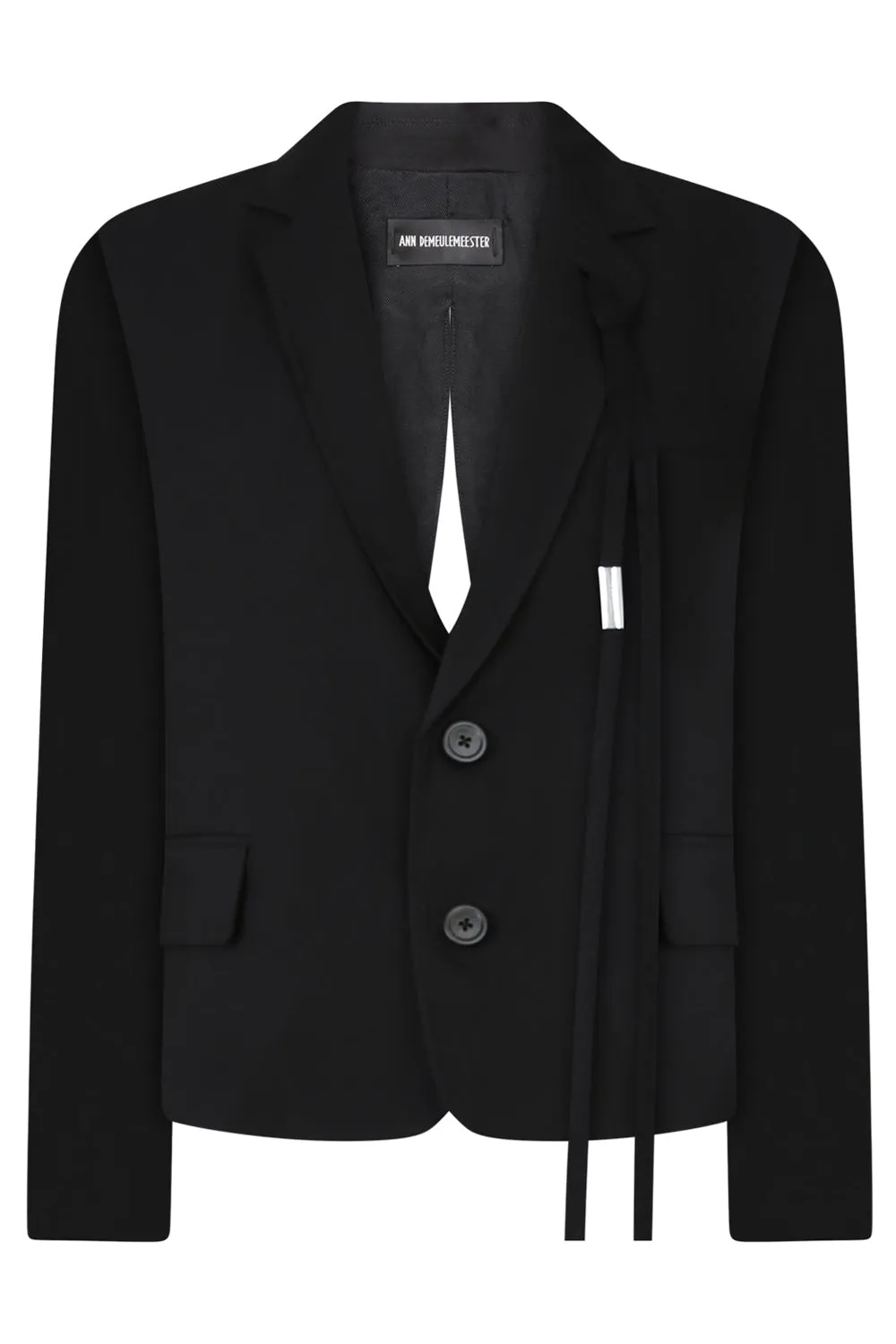HANNELORE MICRO OPEN BACK JACKET | BLACK
