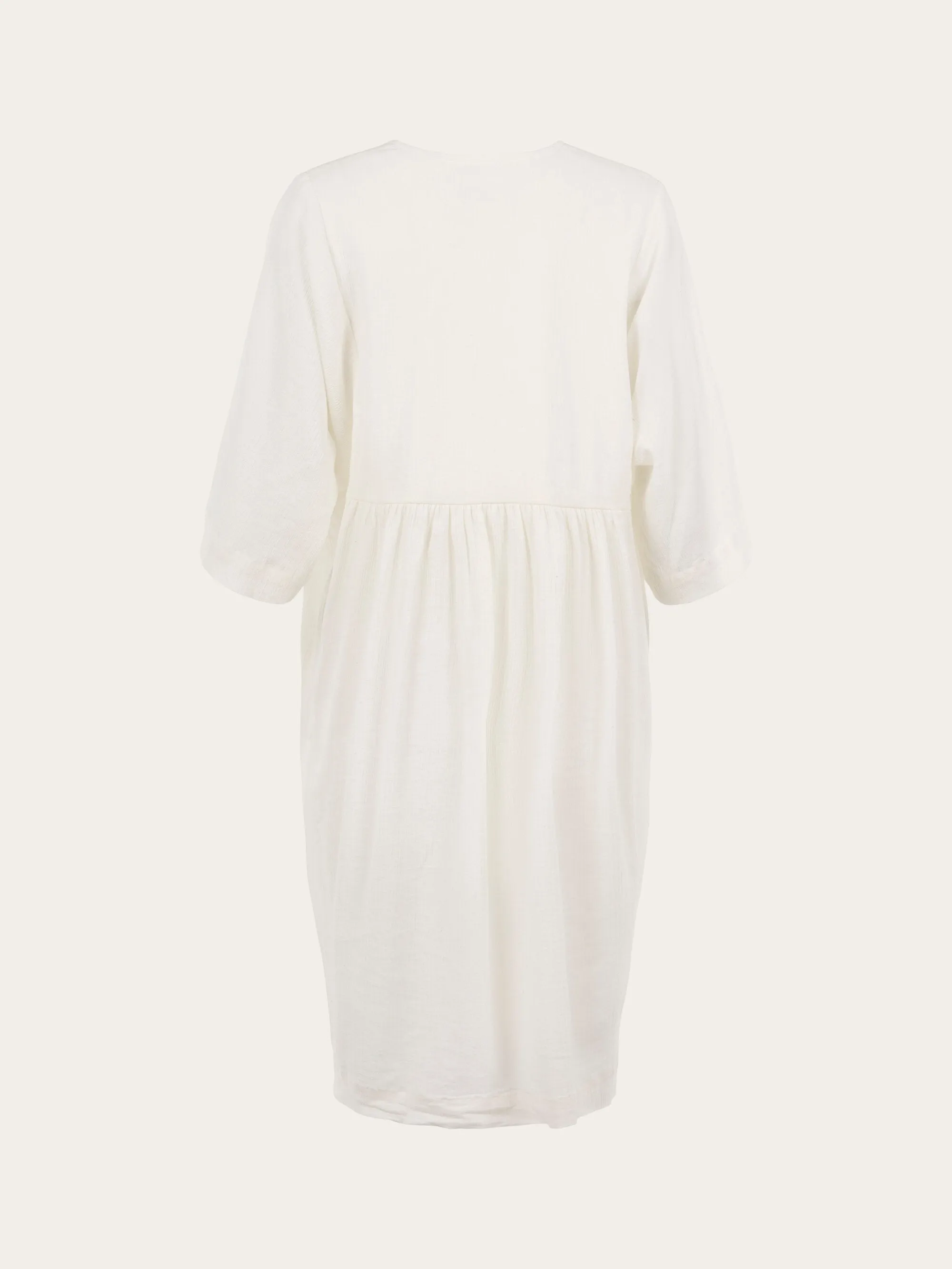 HEATHER cotton crepe A-shape dress - Snow White