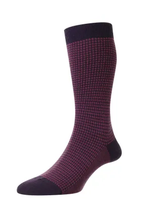 HIGHBURY SOCKS - BERRY - LARGE (US 11.5-13) - MID -CALF