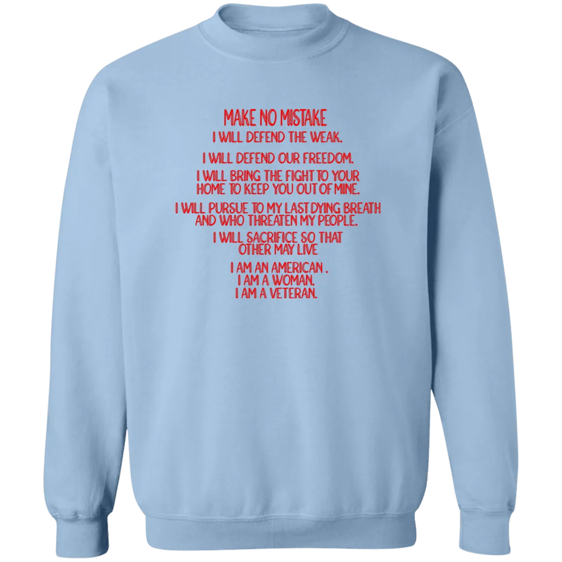 I am a Female Veteran Ladies Crewneck Pullover Sweatshirt