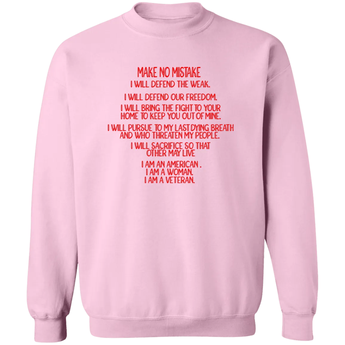 I am a Female Veteran Ladies Crewneck Pullover Sweatshirt