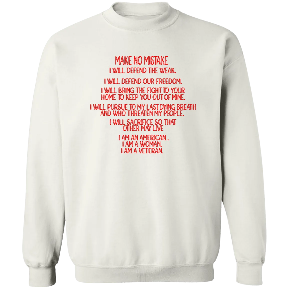 I am a Female Veteran Ladies Crewneck Pullover Sweatshirt