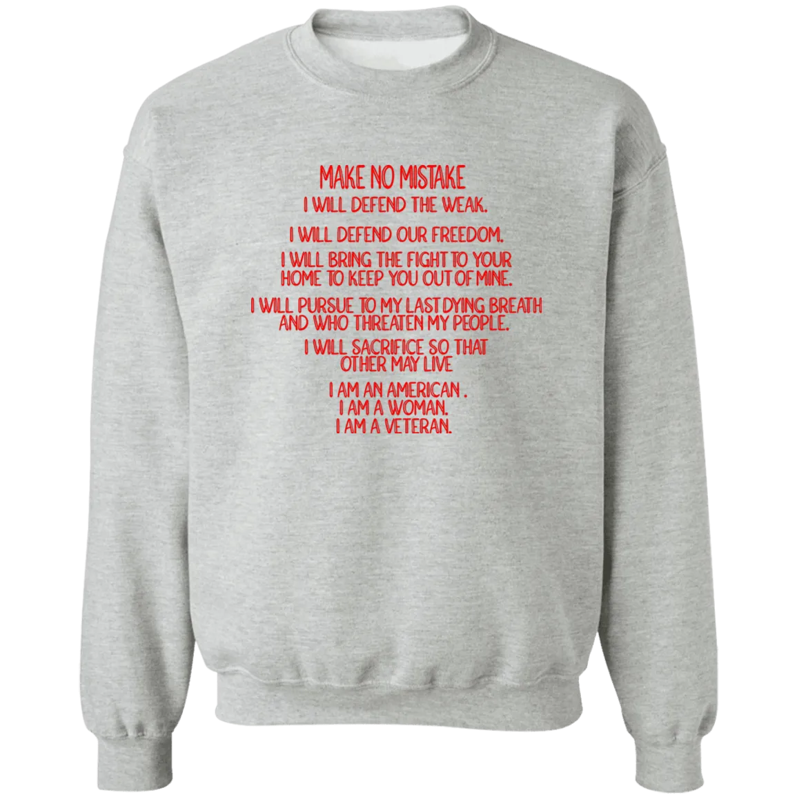 I am a Female Veteran Ladies Crewneck Pullover Sweatshirt