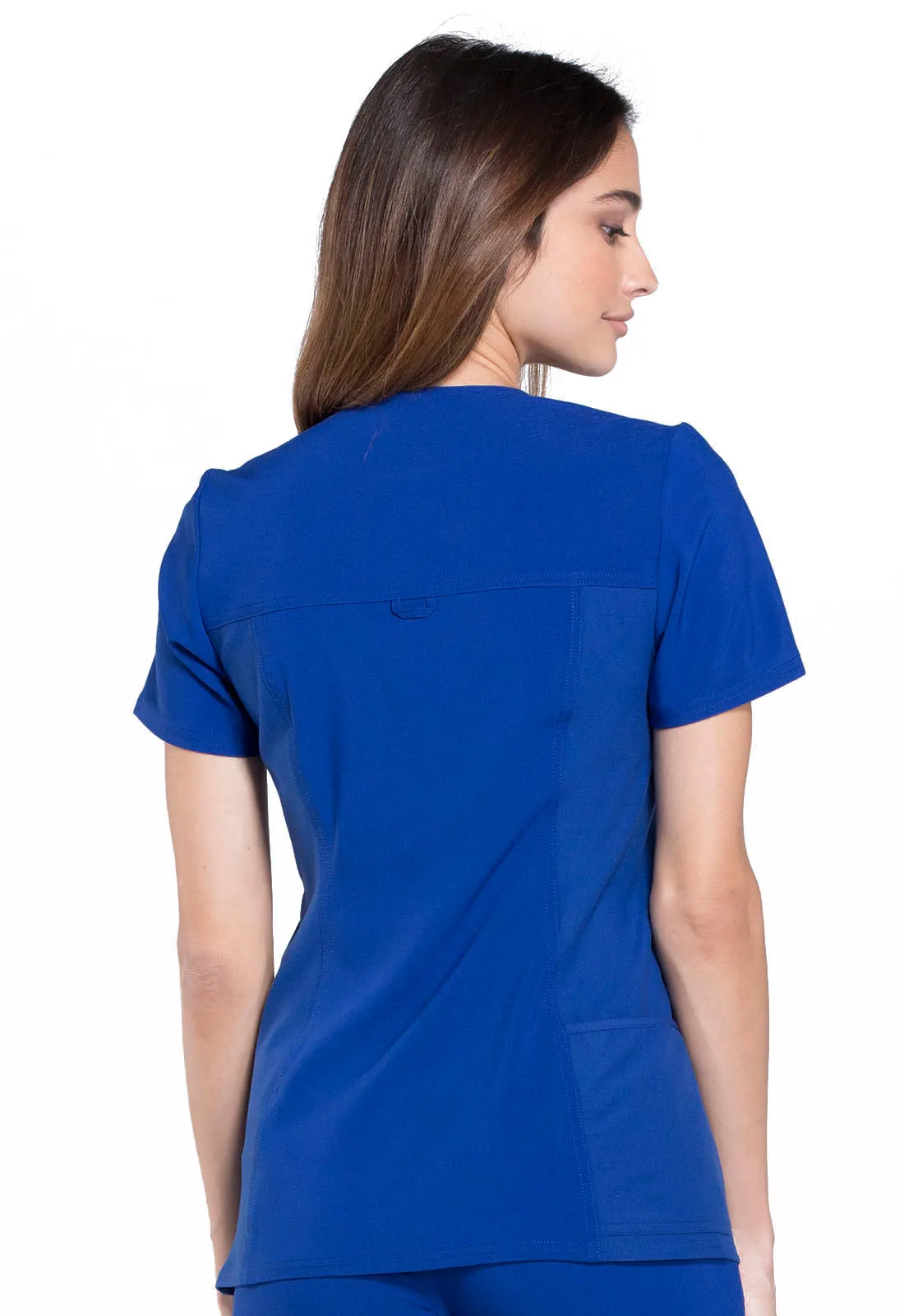 Iflex - Women's V-Neck Knit Panel Solid Top
