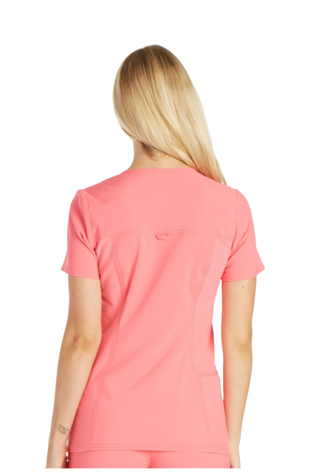 Iflex - Women's V-Neck Knit Panel Solid Top