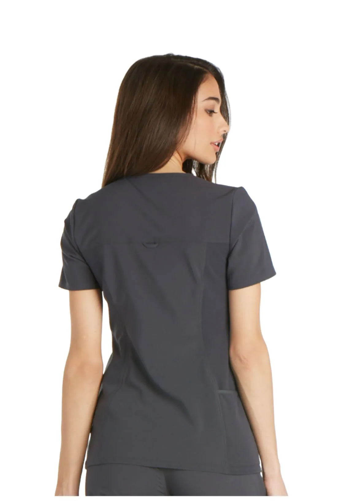 Iflex - Women's V-Neck Knit Panel Solid Top
