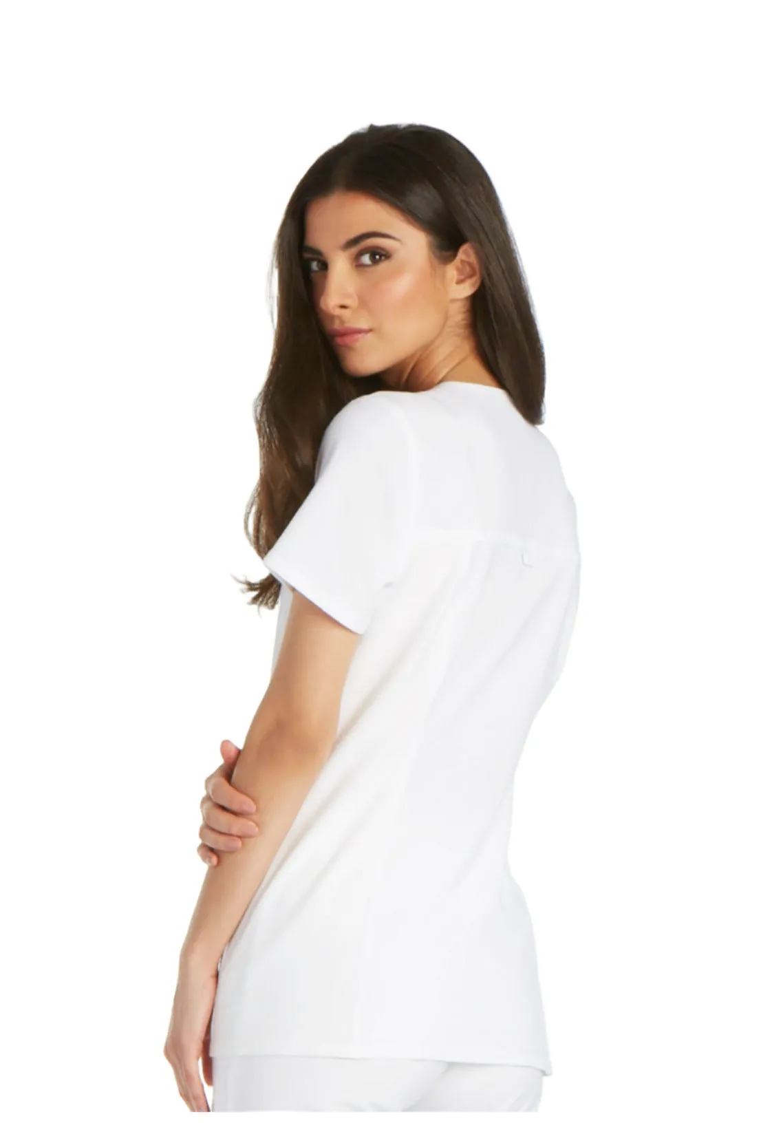 Iflex - Women's V-Neck Knit Panel Solid Top