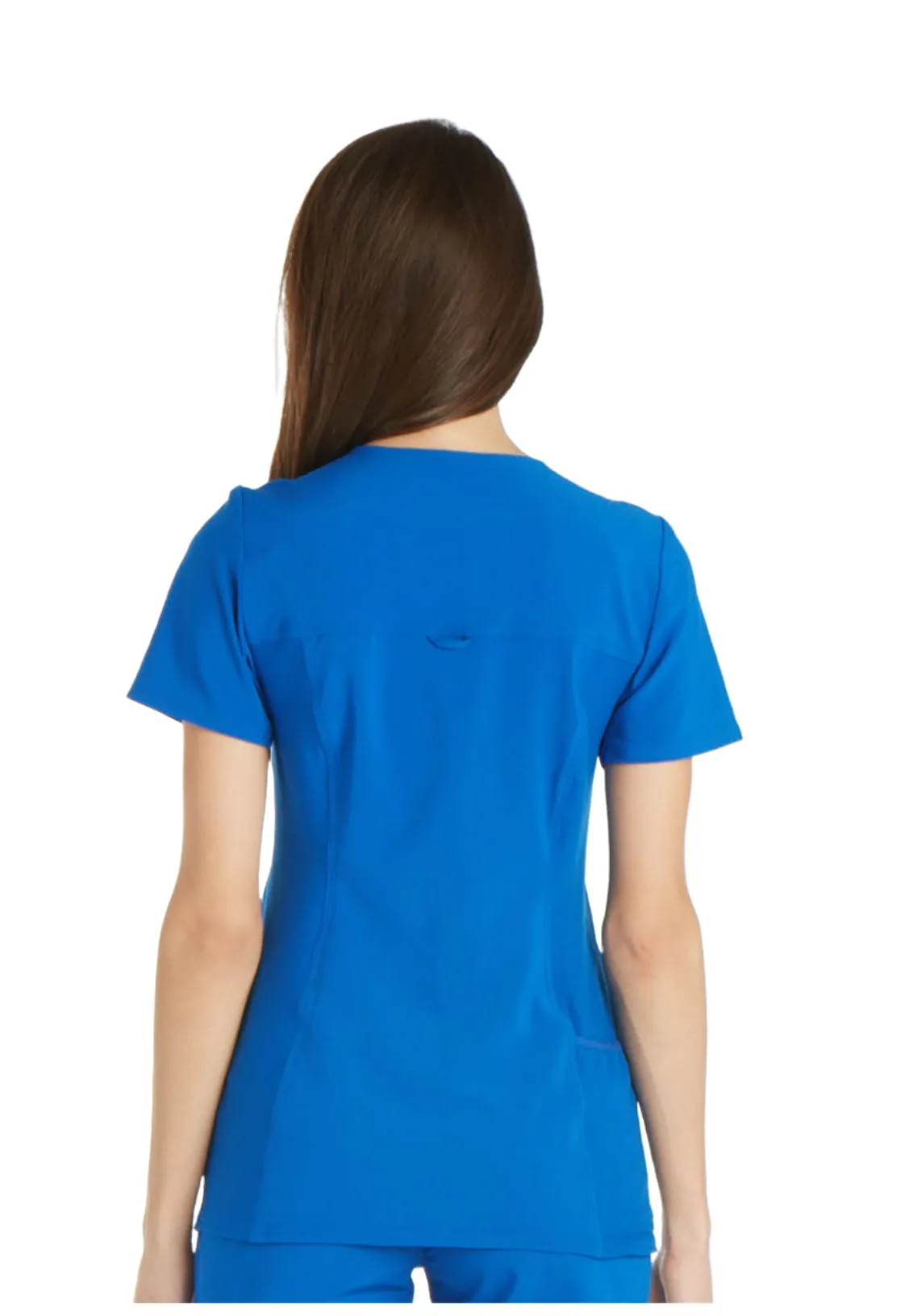 Iflex - Women's V-Neck Knit Panel Solid Top