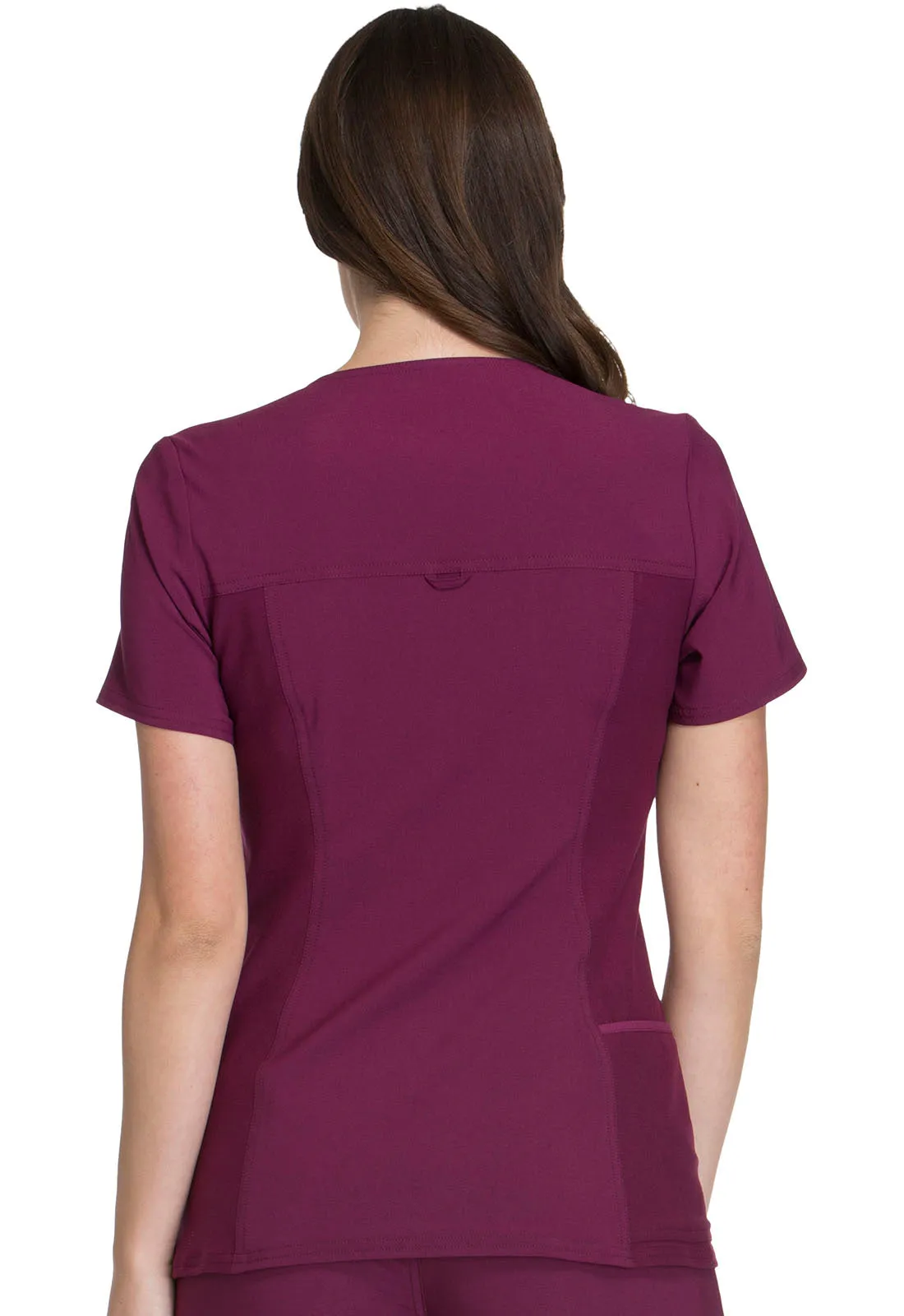 Iflex - Women's V-Neck Knit Panel Solid Top