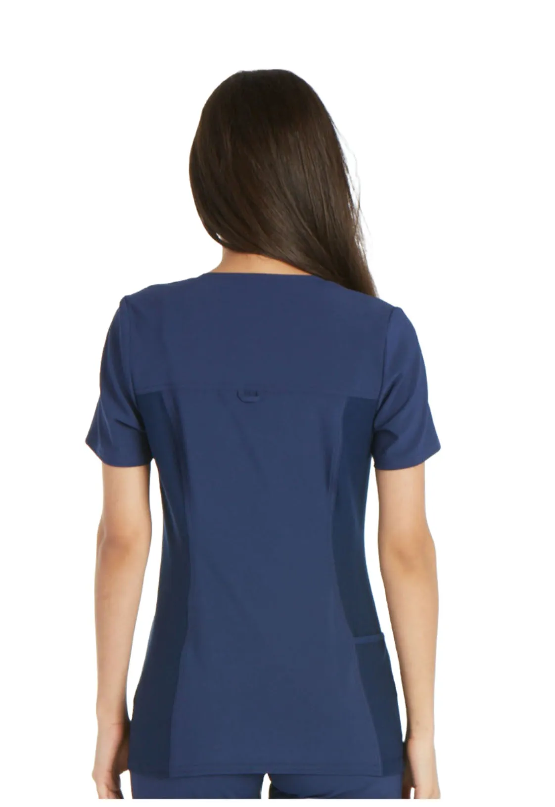 Iflex - Women's V-Neck Knit Panel Solid Top