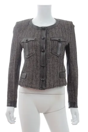 Isabel Marant Leather-Trimmed Tweed Jacket