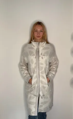 ITALIAN METALLIC YARN AND SUEDE COAT