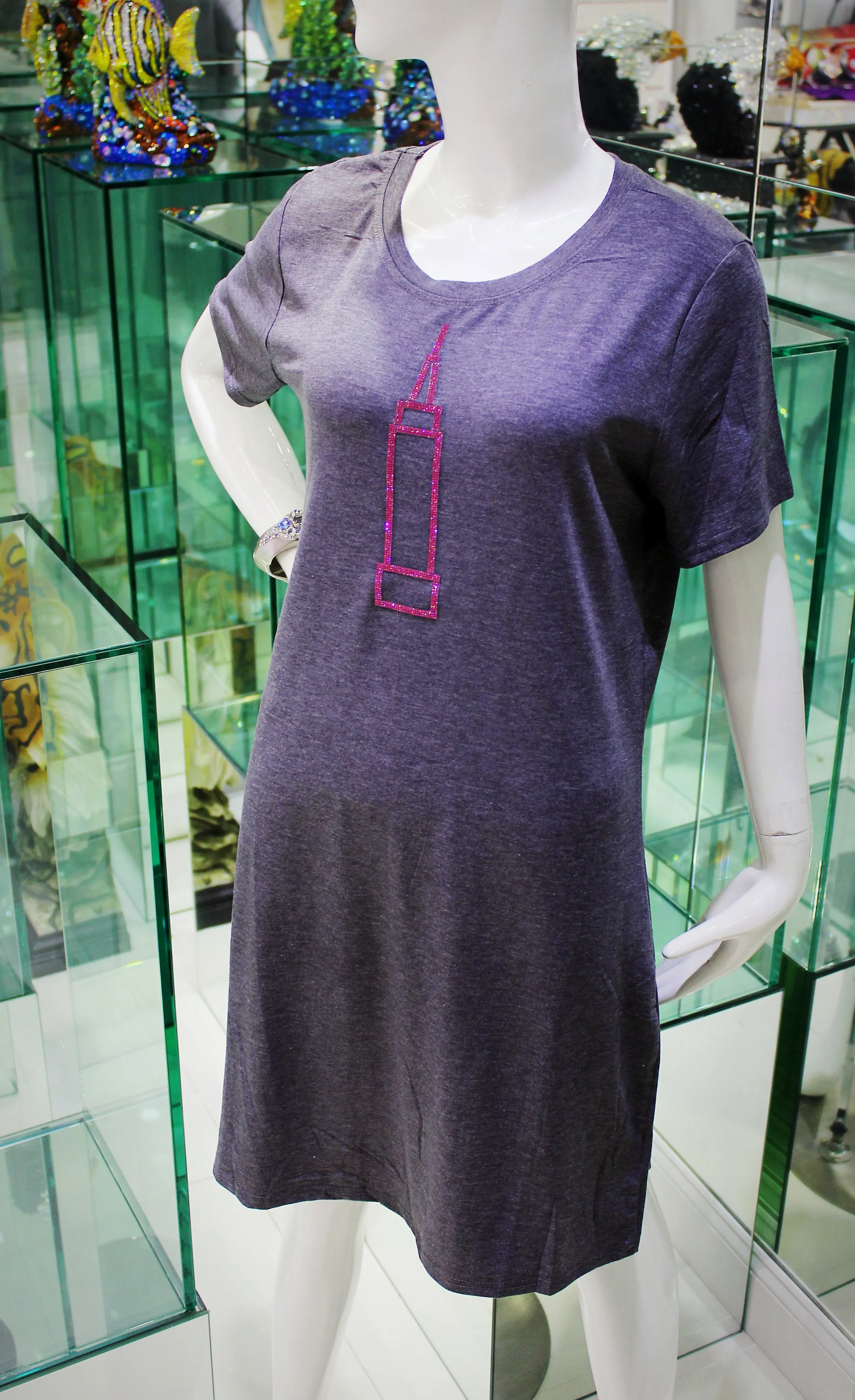 JERSEY KNIT DRESS - EMPIRE STATE BUILDING