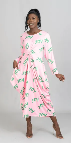 KaraChic CHH22108 - Pink Green - Knit Maxi Dress