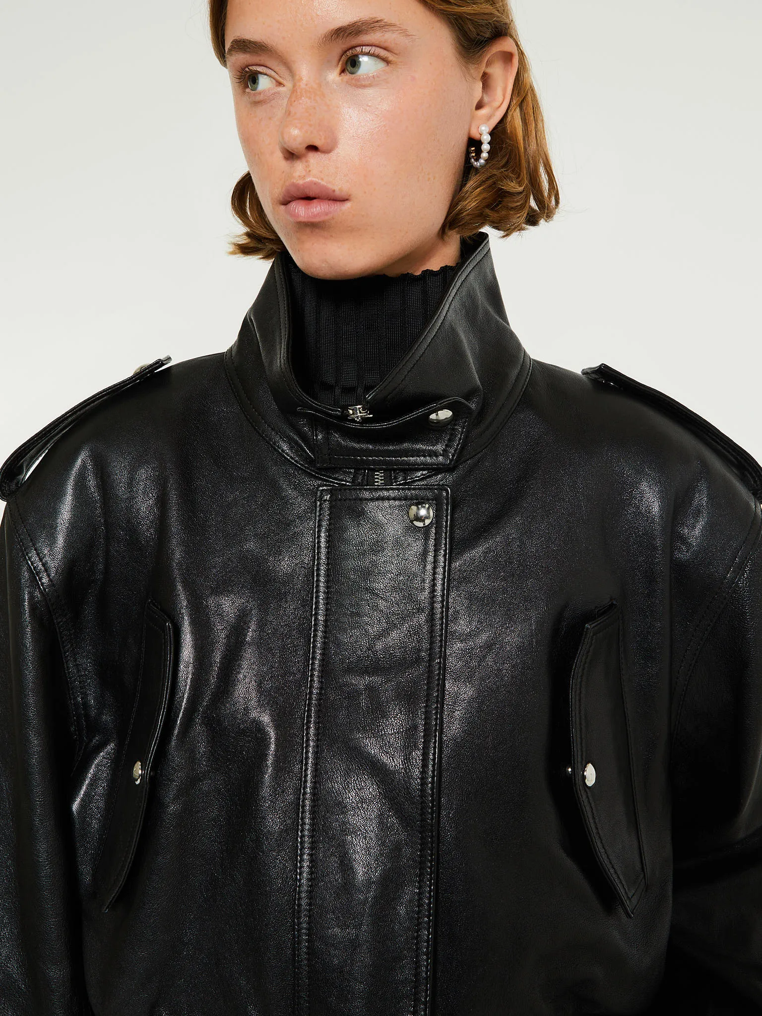 Kember Leather Jacket in Black