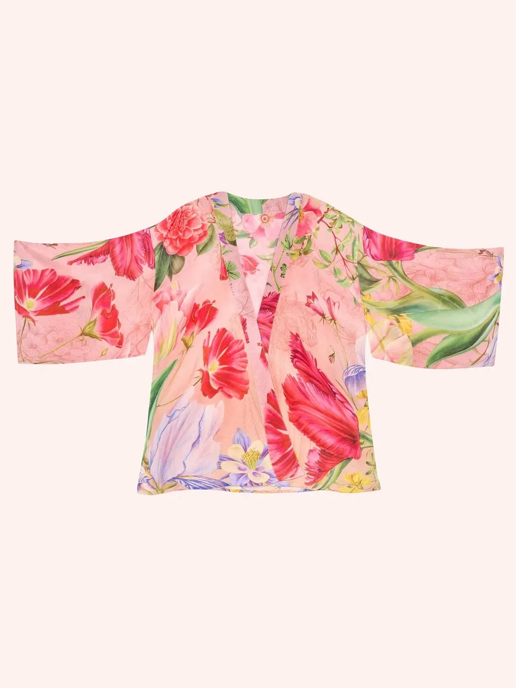 Kimono Jacket - Floral Study Pink