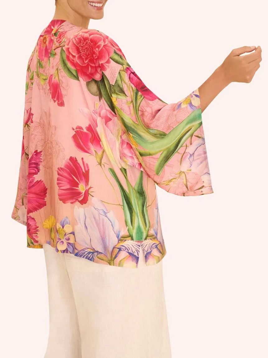 Kimono Jacket - Floral Study Pink