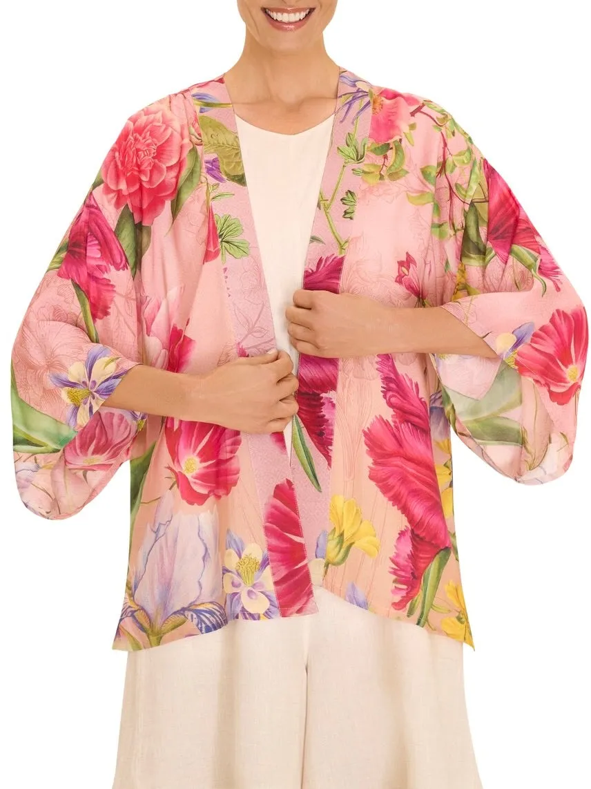 Kimono Jacket - Floral Study Pink