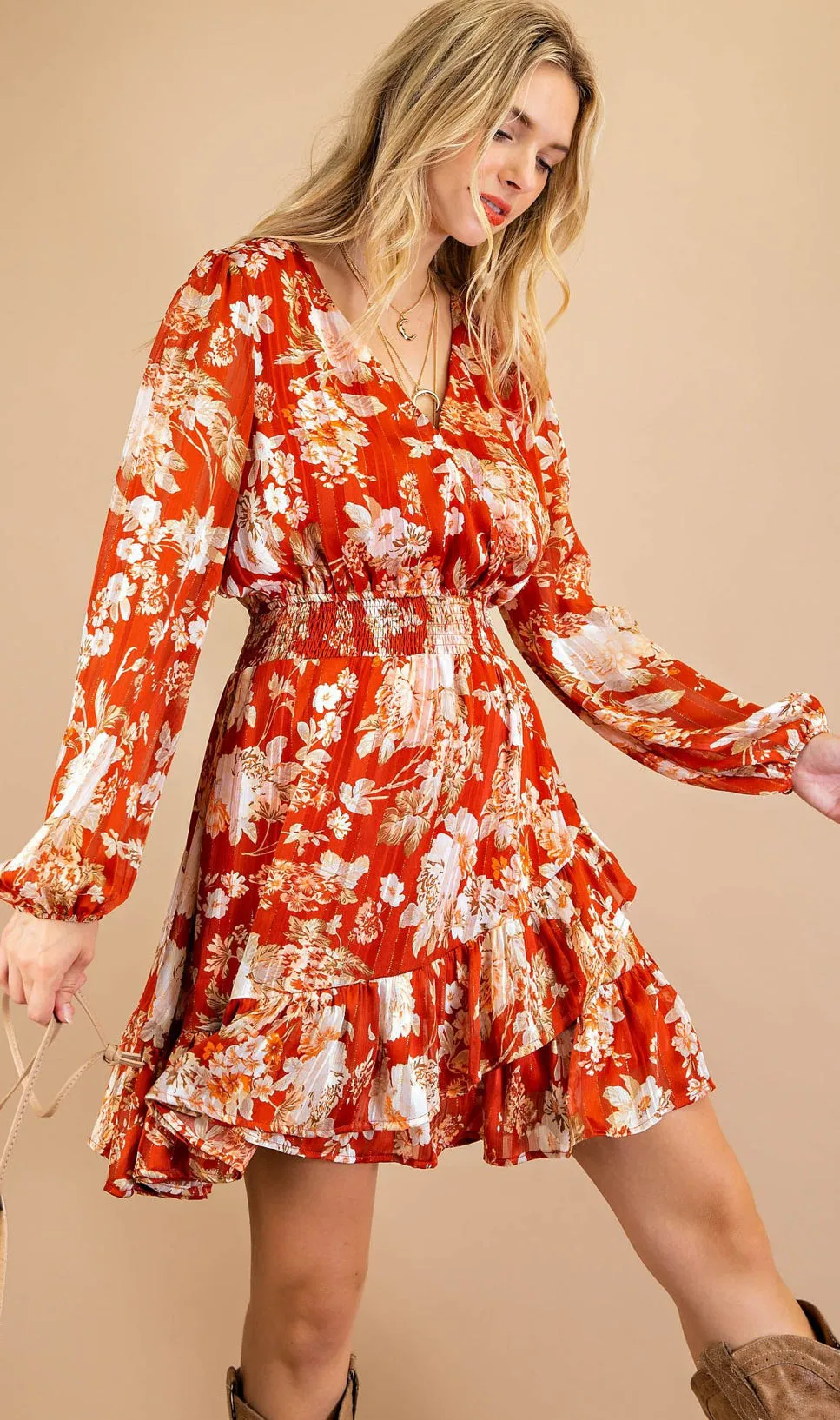 Kori Flower Smocked Dress
