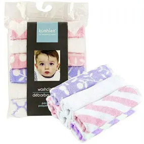 Kushies Ultra Soft Premium quality Baby Washcloths/Towels, 6 Pack, Pink