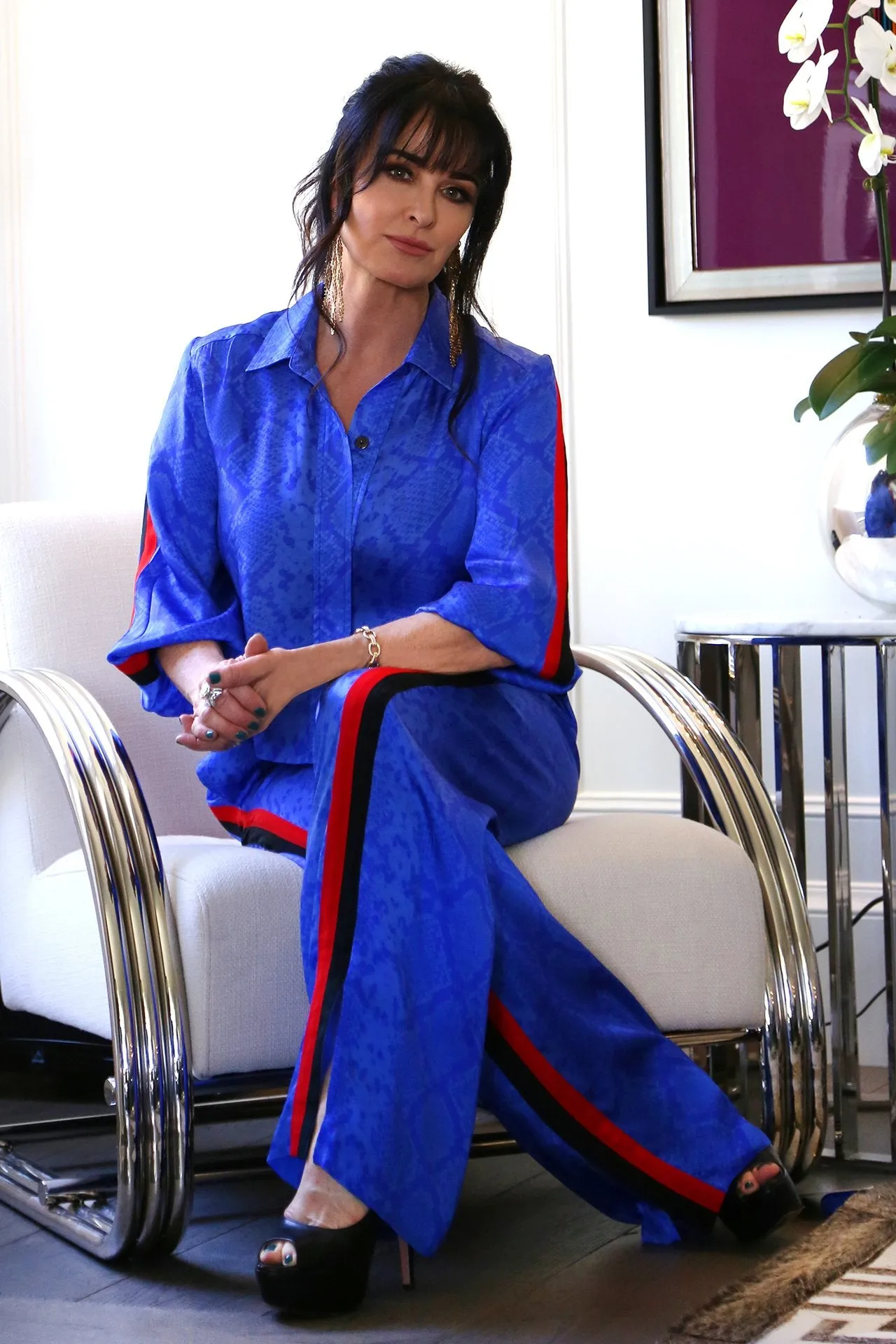 Kyle Cropped Jacket in Blue