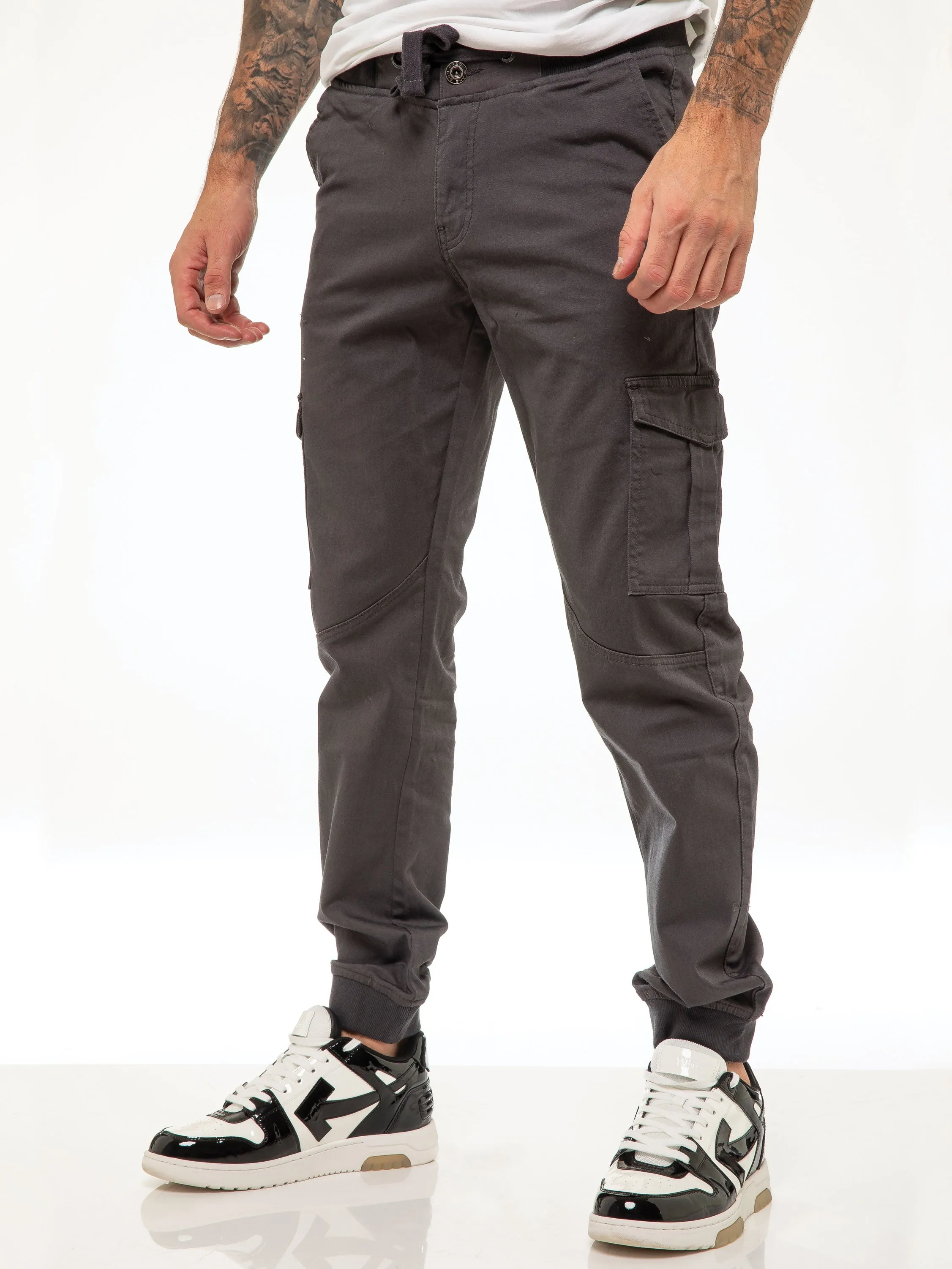 Kyle Stretch Cargo Pants - Grey