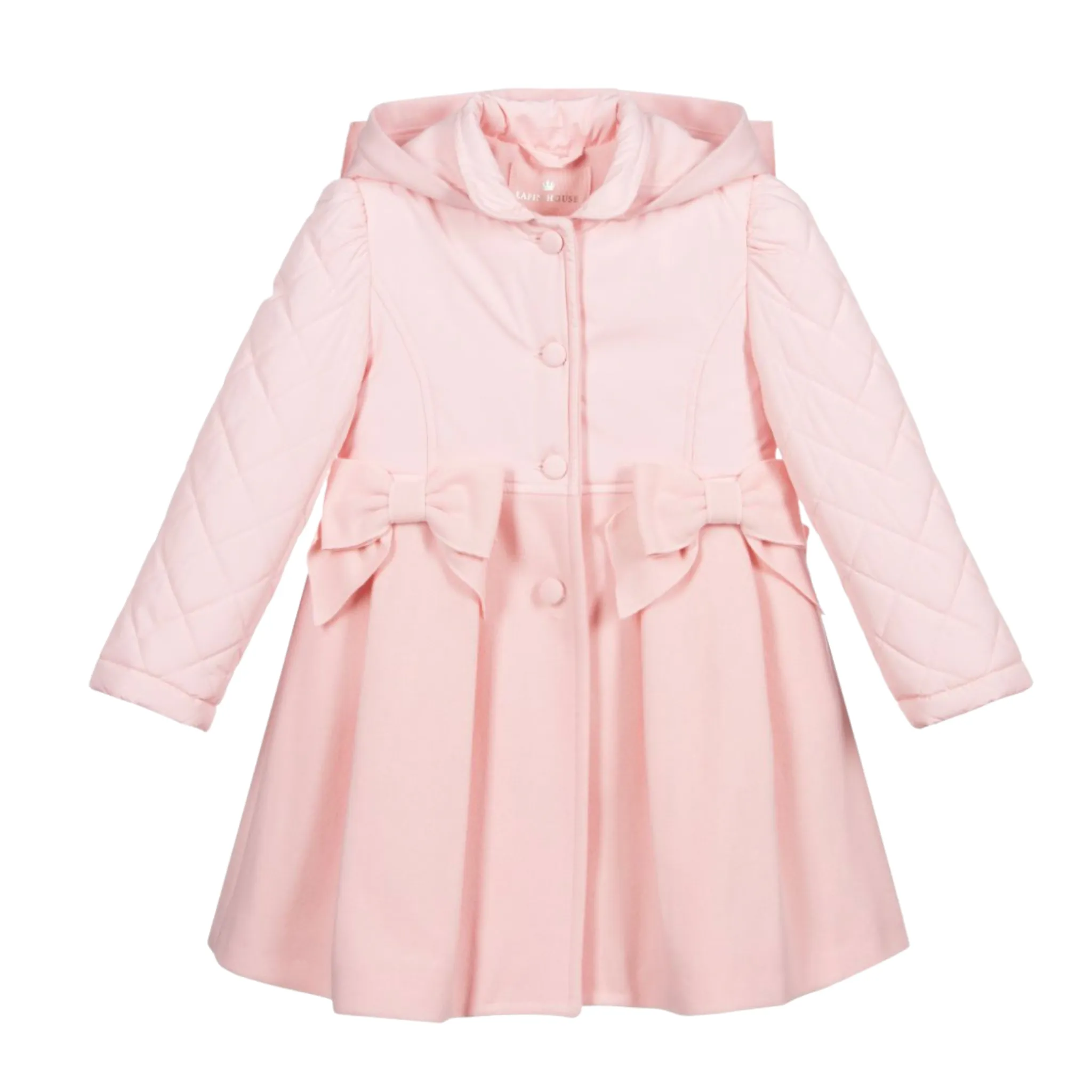 Lapin House Pink Hooded Wool Coat