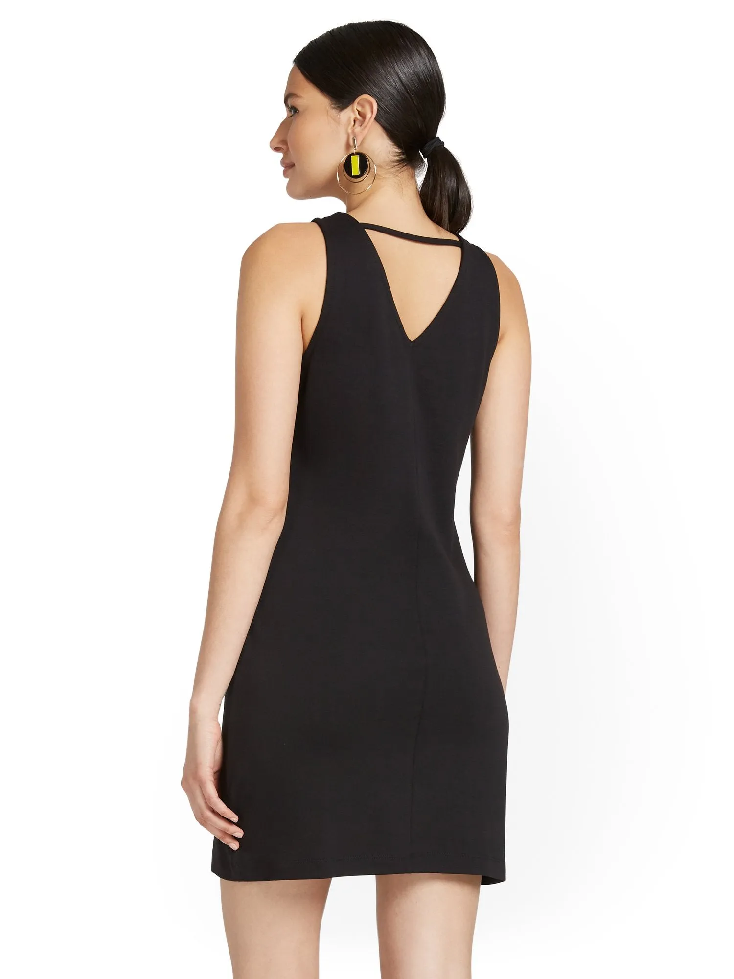 Lattice Cotton Shift Dress - City Knits