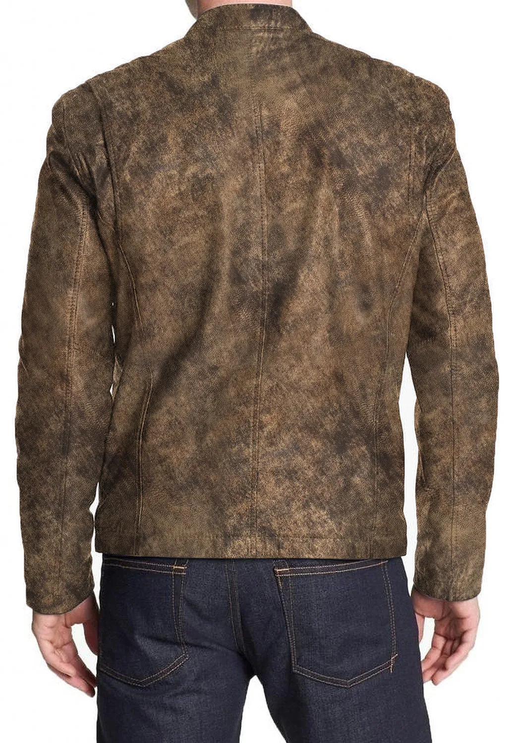 Leather Jackets Hub Mens Genuine Lambskin Leather Jacket (Black, Racer Jacket) - 1501021