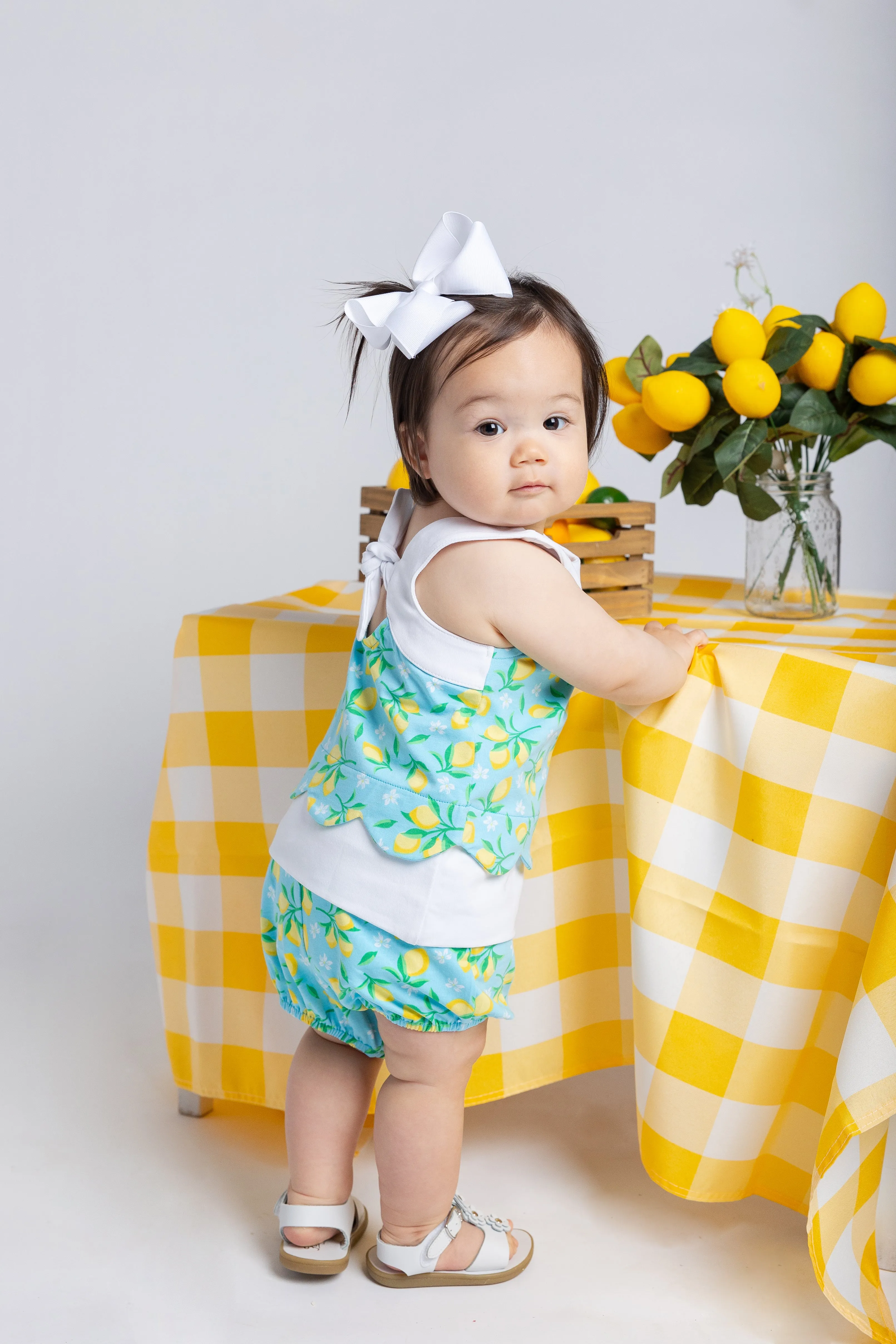 Lemon Print Dress and Bloomer